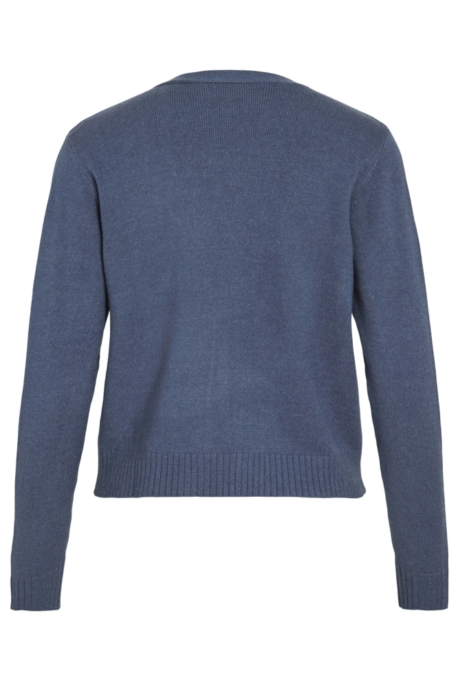 VIRIL SHORT L/S KNIT CARDIGAN-NOOS 14060800 VINTAGE INDIGO/DARK MELANGE